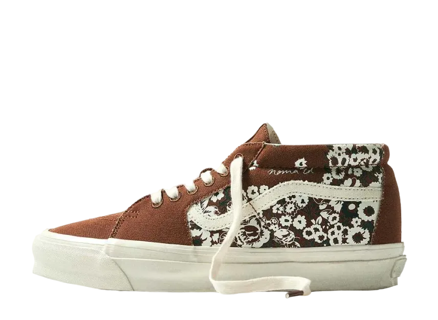 Vans Scarpa OG SK8-Mid LX NOMA in Tela Marrone con Decorazioni Unisex - immagine 4