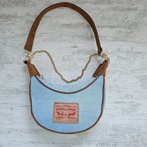 Borsa Marlene jeans e cuoio