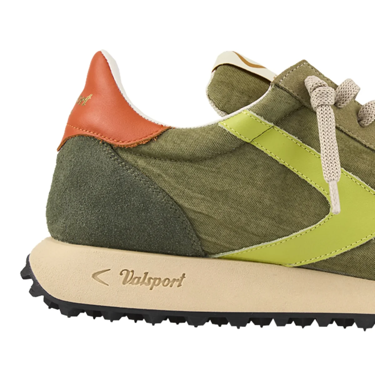 Valsport Scarpa Sneaker Casual Start Heritage Nylon Vintage Uomo Verde Militare - immagine 4