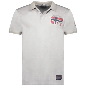 Geographical Norway Maglia Manica Corta Grigio Uomo