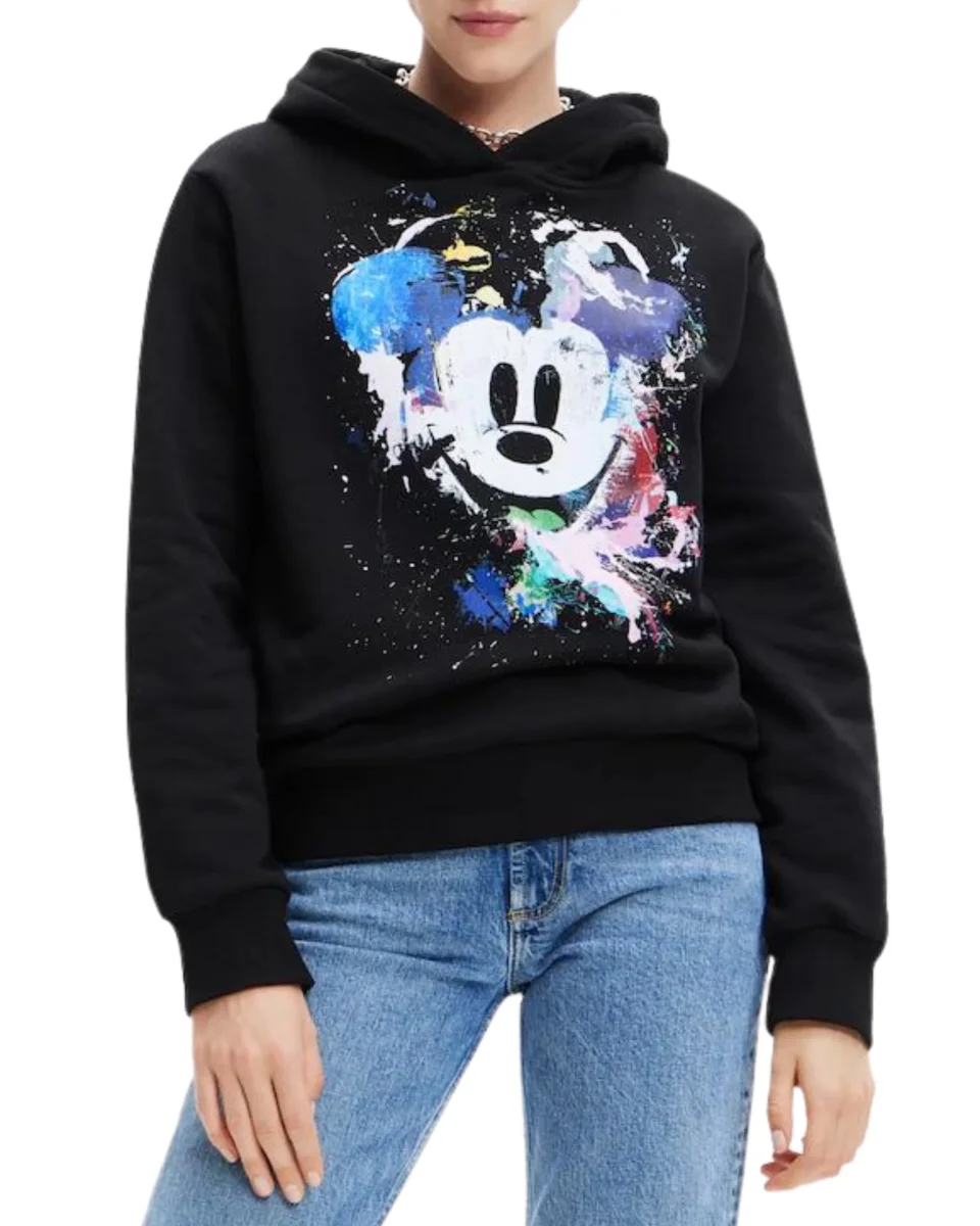 Desigual Woman Sweat "mickey Splash" Nero Donna - immagine 3