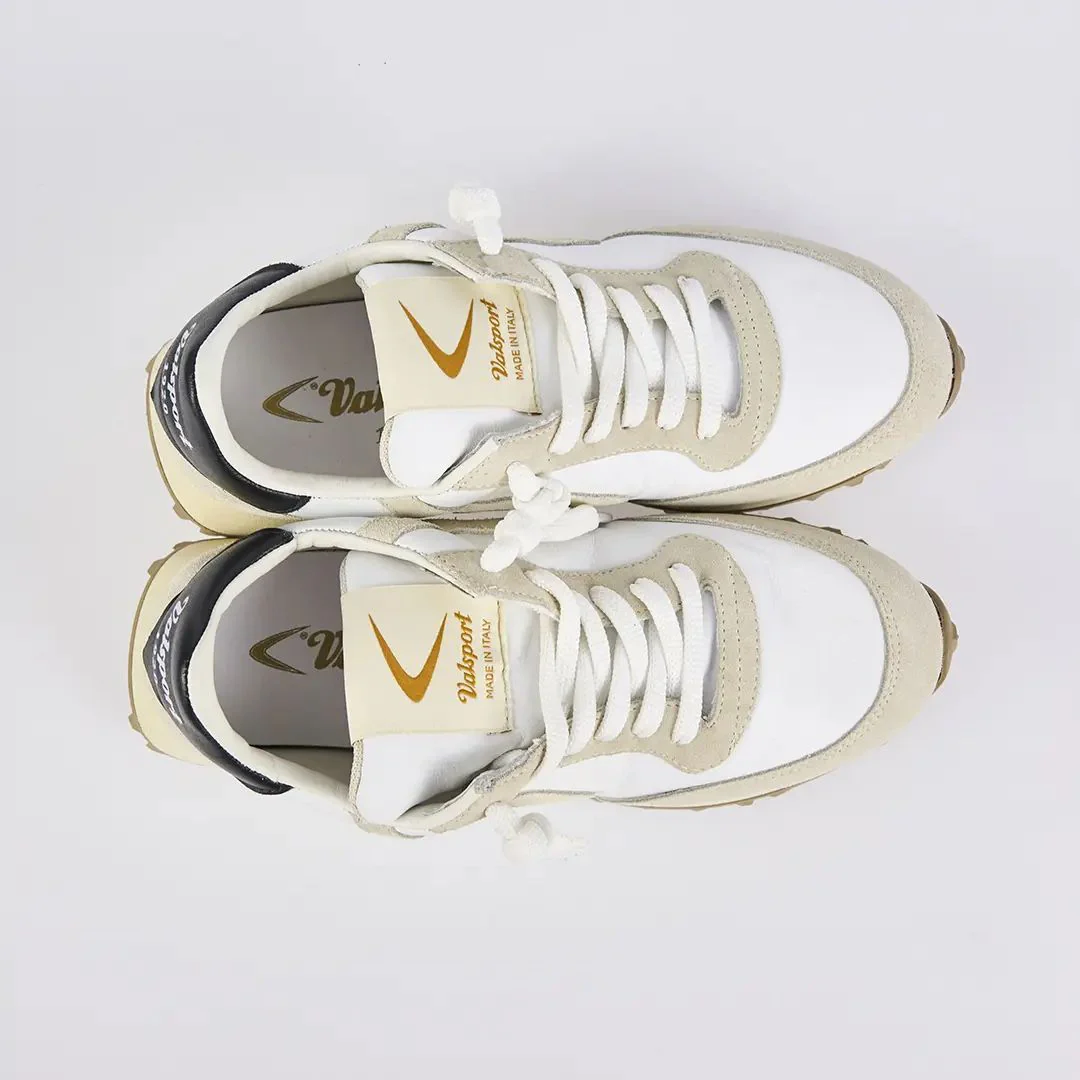 Valsport Sneaker Casual Start Heritage Leather Suede in Pelle Bianco Nero Uomo - immagine 3