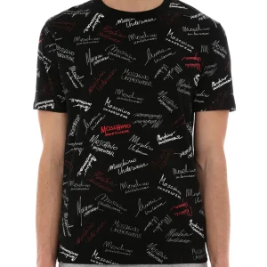 Moschino Underbear Logo All Over Cotone Nero