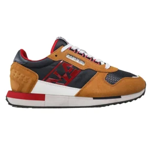 Napapijri Sneaker Running Uomo Virtus con Tomaia in Pelle Marrone Blu