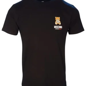 Moschino Underbear Logo Stretch Jersey Cotone Nero