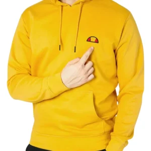 Ellesse Hoodie Patch Logo Giallo Uomo