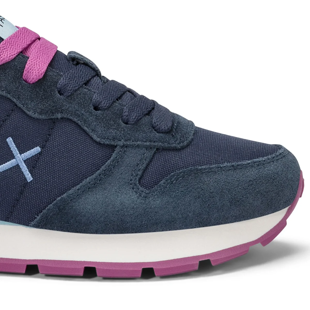 Sun68 Sneaker Casual Ally Solid Z45201 Pelle e Tessuto Blu Navy Donna - immagine 3