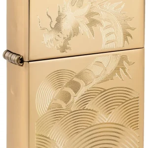 Zippo accendino Special Limited Edition 46822 drago oro inciso auto engrave