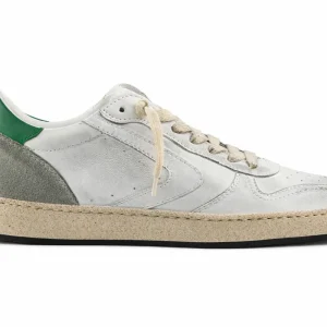 Valsport Scarpa Sneaker Davis Heritage in Nappa Bianco verde uomo pelle artigianale