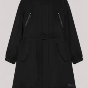 GIACCONE DONNA PARKA IMBOTTITO IN TWILL TECNICO NERO