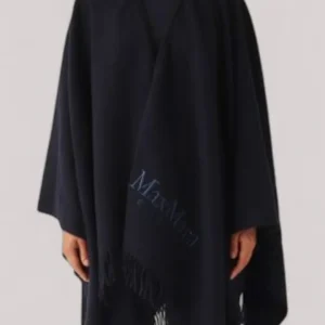 MANTELLA DONNA MISTO LANA BLU