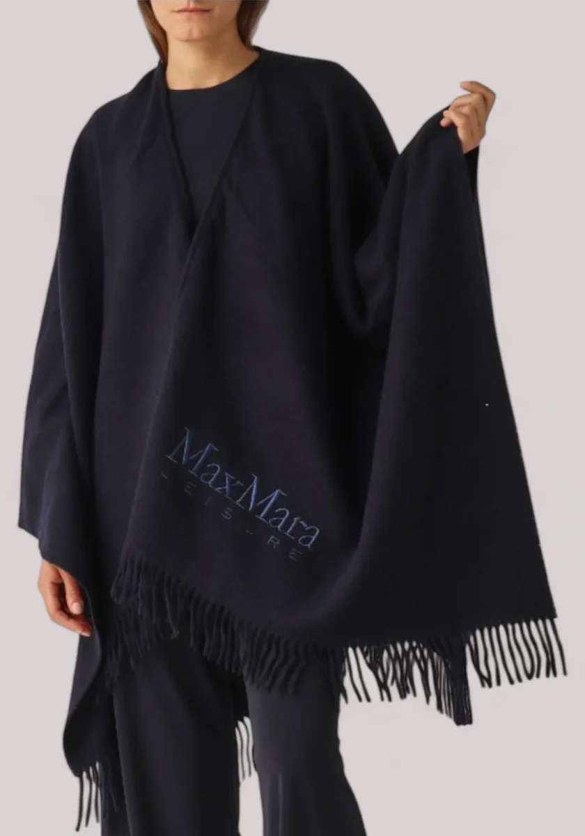 MANTELLA DONNA MISTO LANA BLU - immagine 4