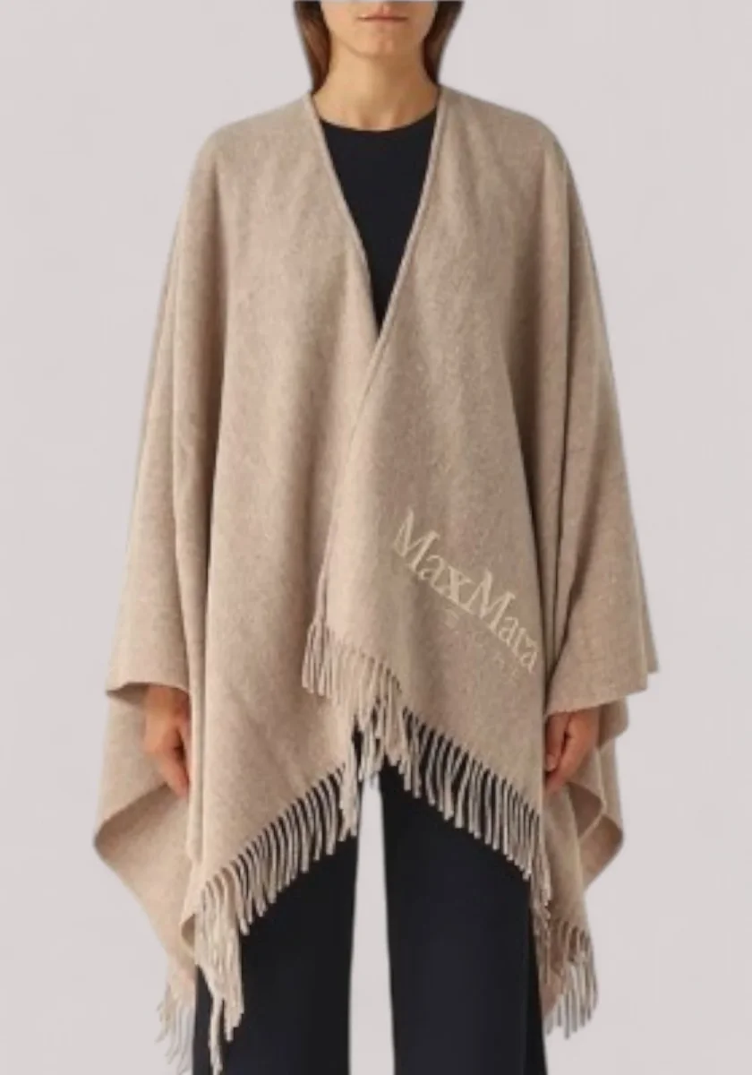 MANTELLA DONNA MISTO LANA NOCCIOLA