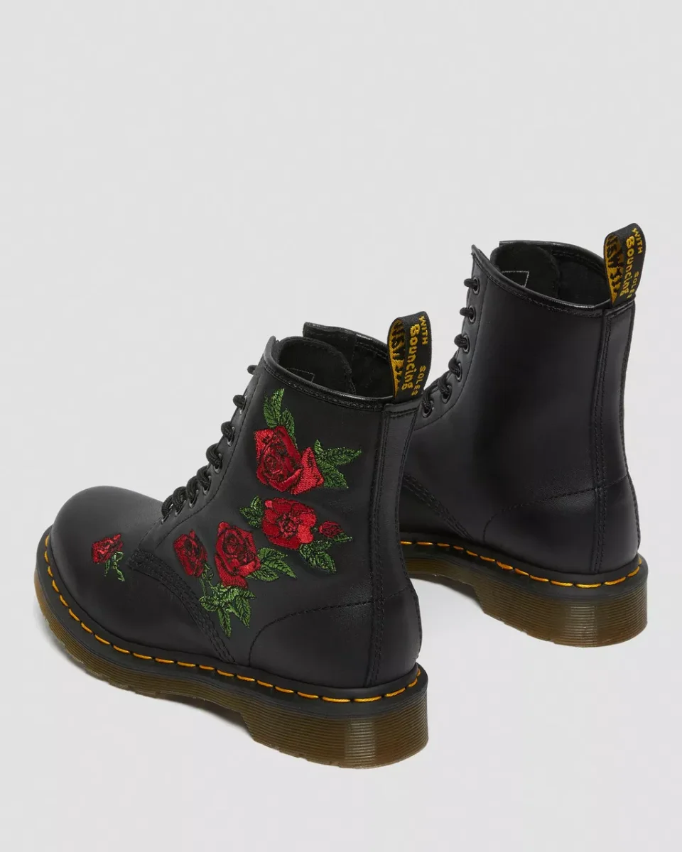 Dr. Martens Stivali Stringati 1460 Vonda Black Softy T in Pelle Nero Donna - immagine 8