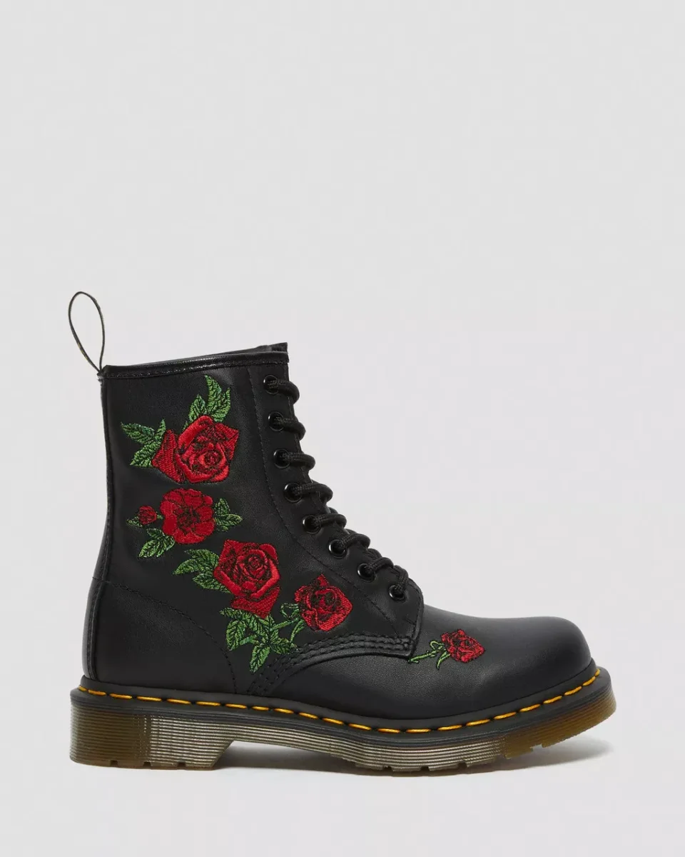 Dr. Martens Stivali Stringati 1460 Vonda Black Softy T in Pelle Nero Donna - immagine 7
