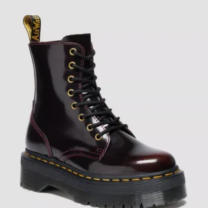 Dr. Martens Stivale Jadon Cherry Red Aracadia in Pelle Bordeaux Donna