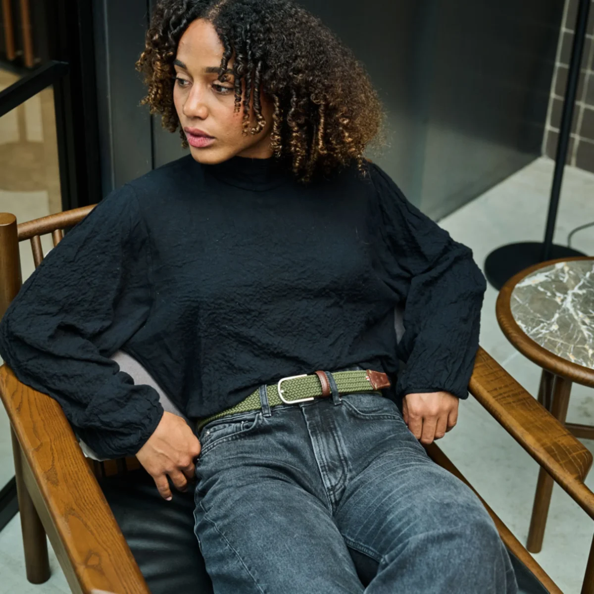 La Boucle cintura intrecciata con fibbia in metallo premium box regalo unisex Edinburgo verde - immagine 8