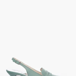 Décolleté 2531 pelle verde marino