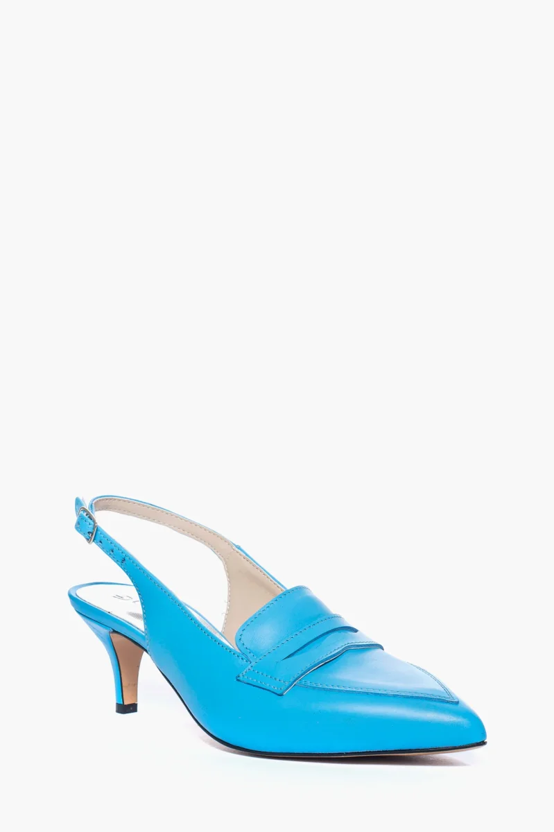 Décolleté 2531 pelle azzurro - immagine 3