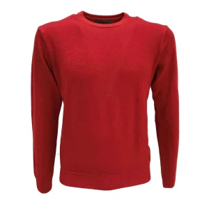 MAGLIA UOMO SLIM FIT IN LANA MERINO  ROSSO - 2532M509  183842