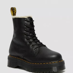 Dr. Martens Stivale Stringato Jadon FL Black Pisa in Pelle Nero Donna
