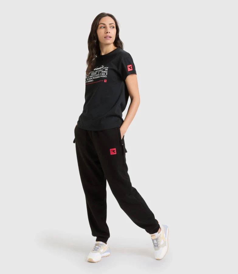 Diadora T-shirt Girocollo Cotone Nero - immagine 3