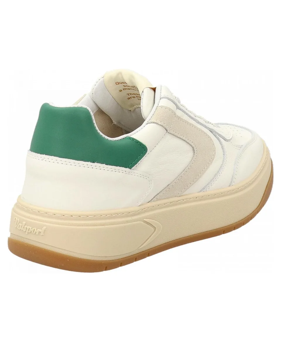 Valsport Sneaker Artigianali Hype Classic Tomaia In Pelle Bianco Verde Unisex - immagine 4