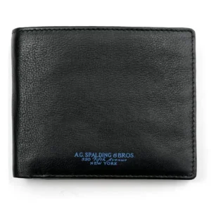 Spalding & Bros A.g. 7 Slot Carte Di Credito Portamonete 12x10 Cm Rfid Pelle Morbida Manhattan Flap Nero Uomo