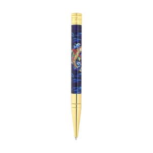 S.t.dupont Penna a sfera D Initial 'koi Fish' Blu limited edition 265005