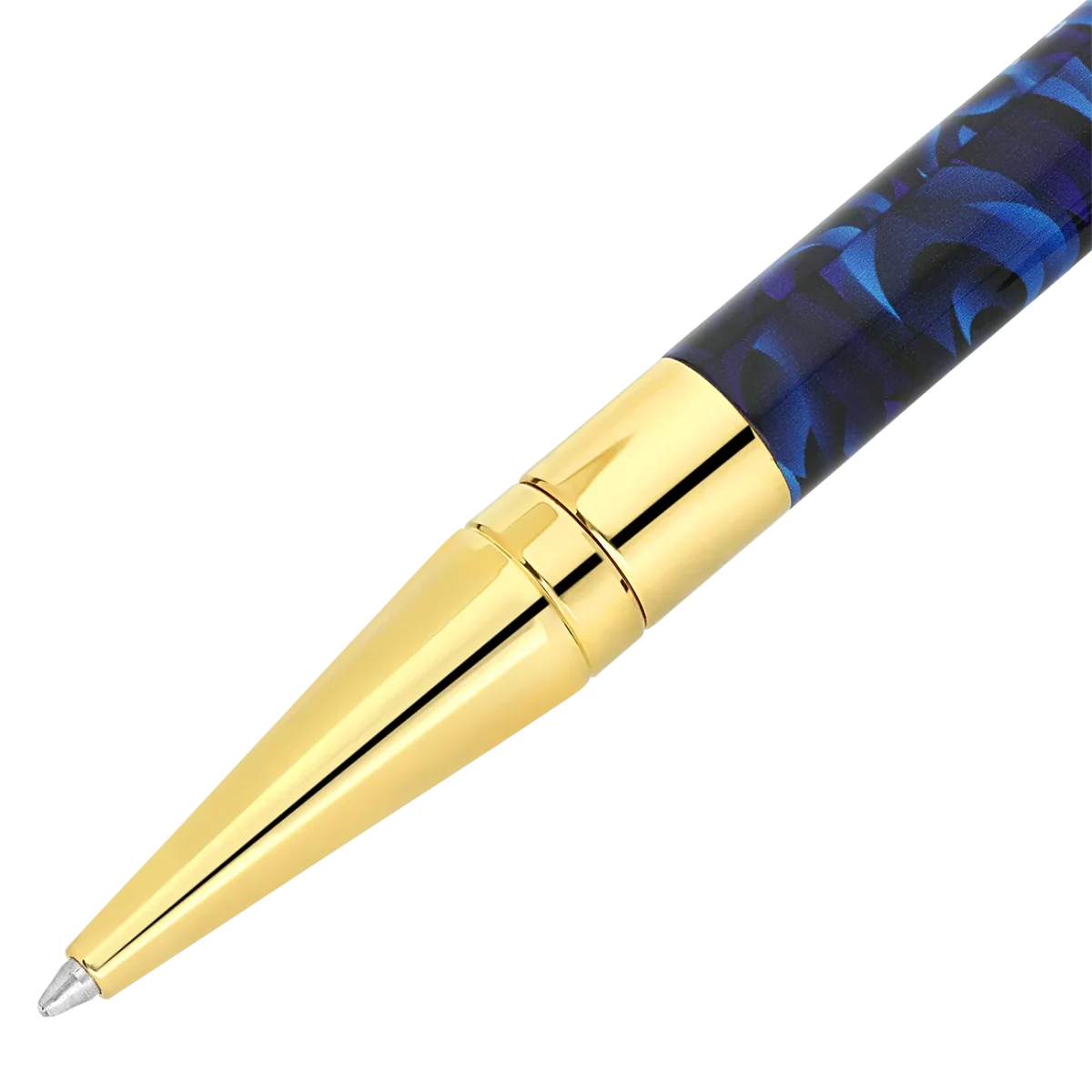 S.t.dupont Penna a sfera D Initial 'koi Fish' Blu limited edition 265005 - immagine 5