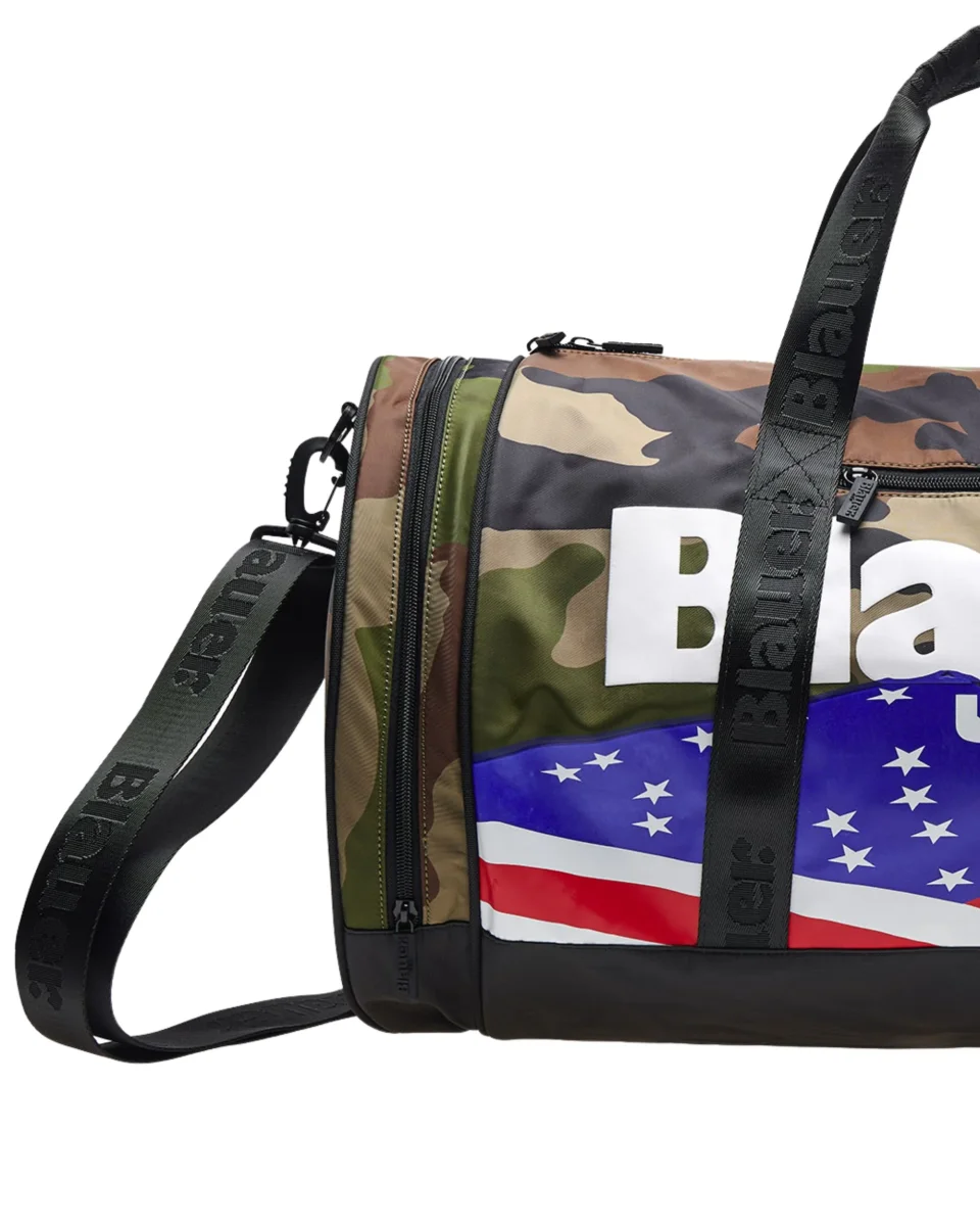 Blauer Fabric Duffle Bag American Usa Flag Verde Uomo - immagine 3