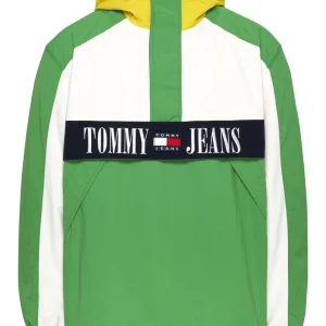 Tommy Jeans Giacca Chicago Nylon Riciclato Verde/Bianco