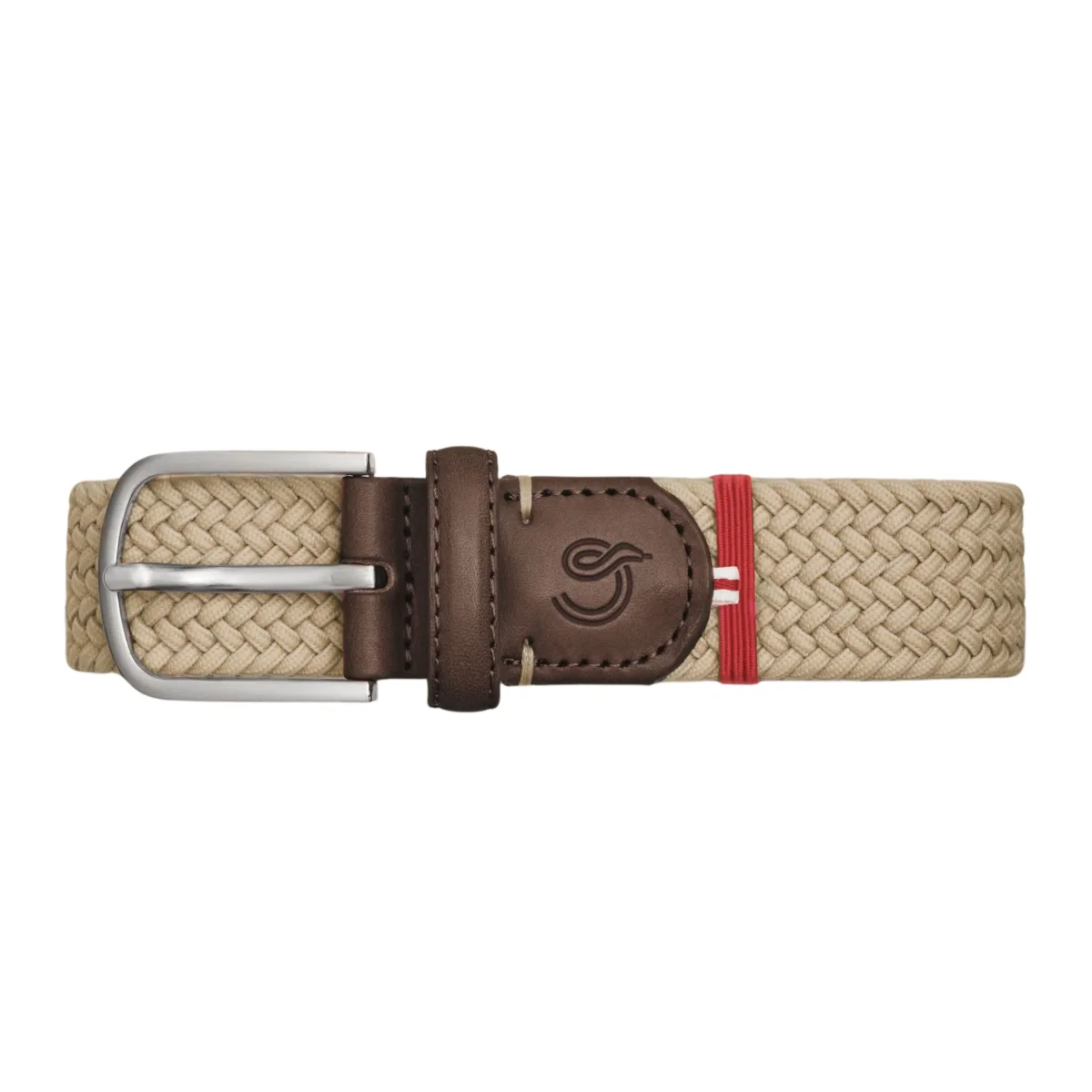 La Boucle cintura intrecciata con fibbia in metallo premium box regalo Dubai beige