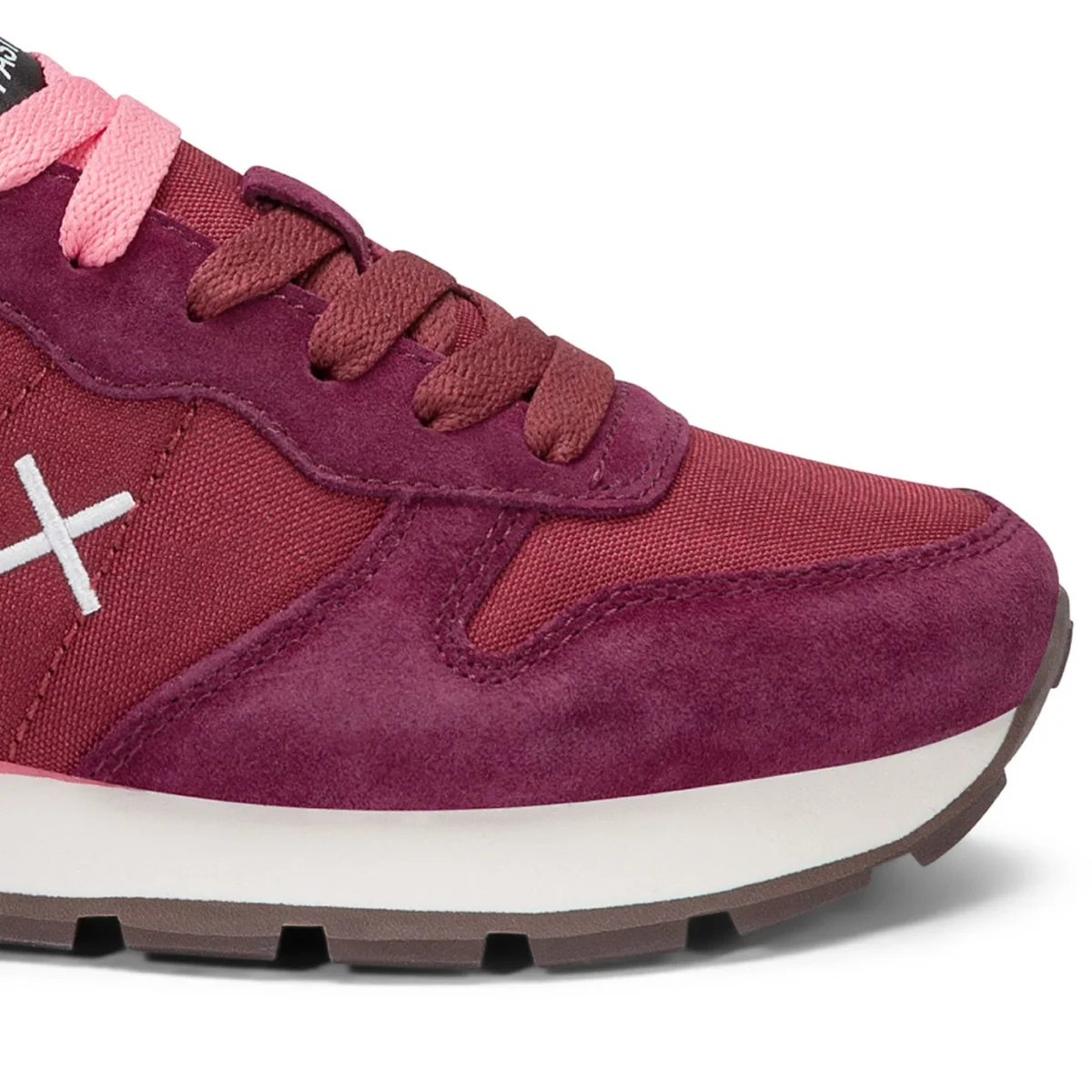 Sun68 Sneaker Casual Ally Solid Z45201 Pelle e Tessuto Bordeaux Donna - immagine 3