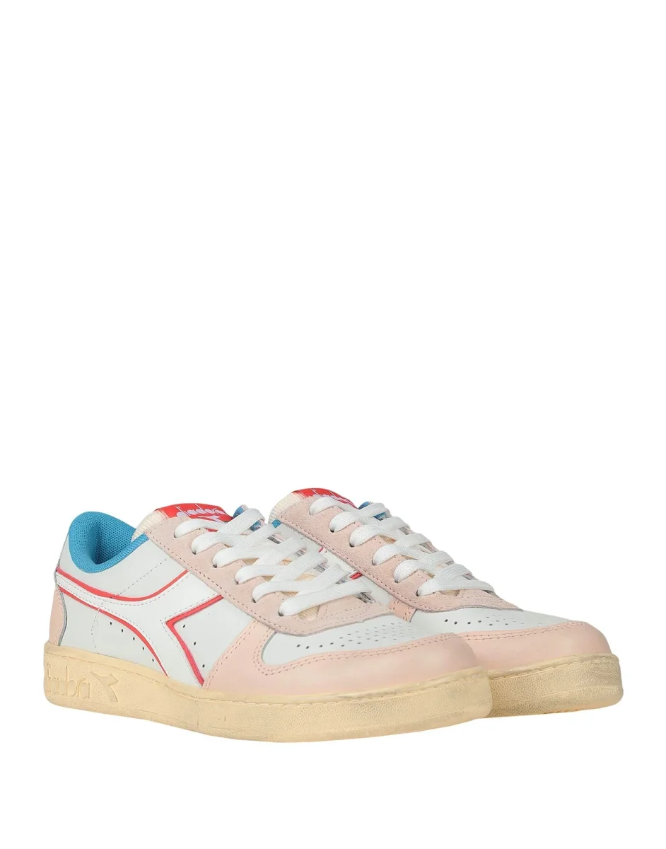 Diadora Sneakers Magic Basket Low Icona Pelle Bianco - immagine 4