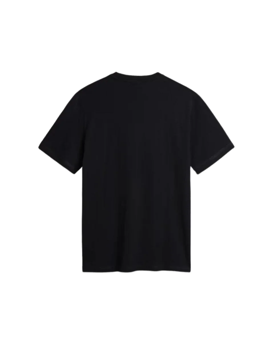 Napapijri T-shirt Guiro Cotone con Bandiera Norvegese Nero - immagine 3