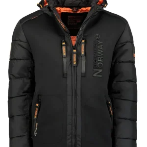 Geographical Norway Piumino Bomber Parka Outdoor Cappuccio Nero Uomo Beachwood