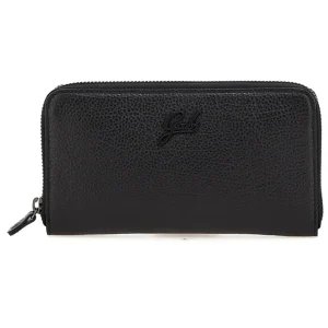 Gabs Portafoglio con portamonete e slot card con zip in Pelle Gmoney17 Bull Black Nero