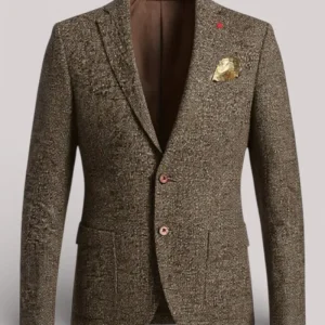 GIACCA UOMO SLIM FIT IN JERSEY MARRONE