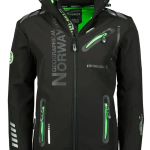 Geographical Norway Giacca Invernale Rainman Con Cappuccio Nero/Verde Uomo