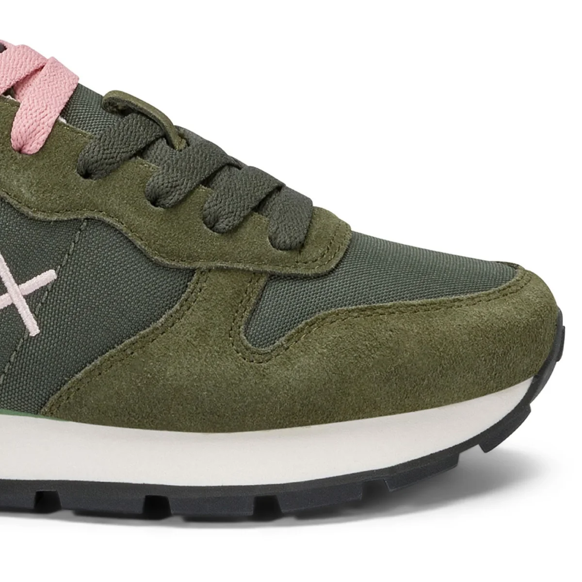 Sun68 Sneaker Casual Ally Solid Z45201 Pelle e Tessuto Verde Militare Donna - immagine 3