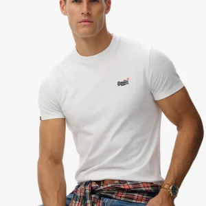 Superdry T-shirt Uomo Logo cotone manica corta bianco