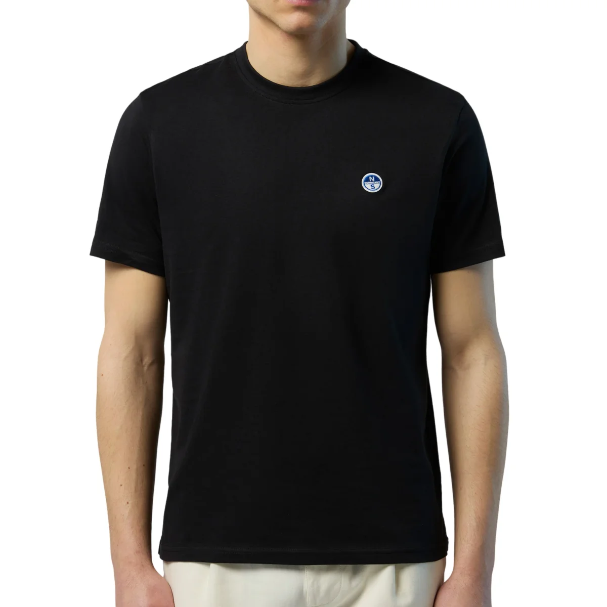 North Sails T-shirt maglia maglietta logo bollo nero 692970 0999 - immagine 3
