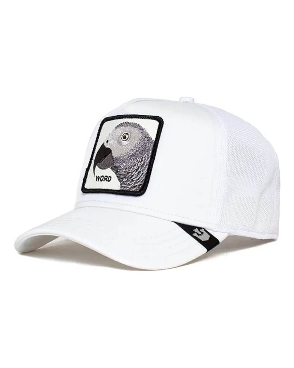 Goorin Bros. Trucker Cap 'Word' Cappellino Baseball in Poliestere Bianco Ottico Unisex - immagine 3