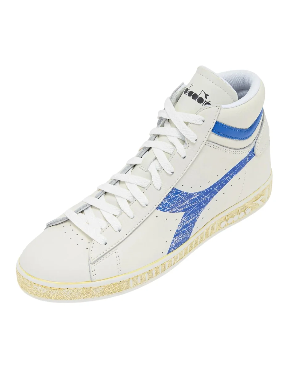 Diadora Game L High Retrò Pelle Bianco - immagine 3