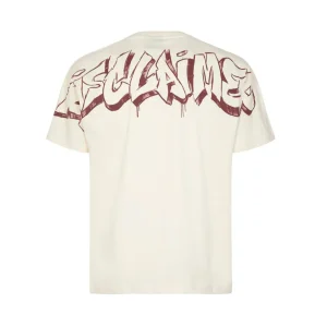 Disclaimer Maglietta T-Shirt in Jersey 54501 Bianco Latte Uomo