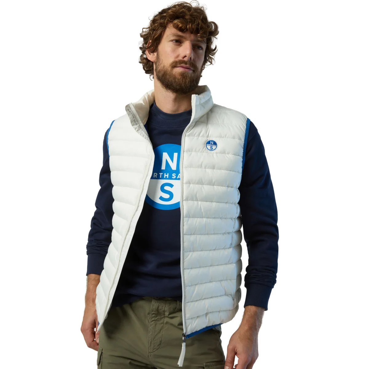 North Sails Gilet Smanicato Zip Crozet Vest tecnico outdoor antivento Tech 603272 0142 - immagine 3