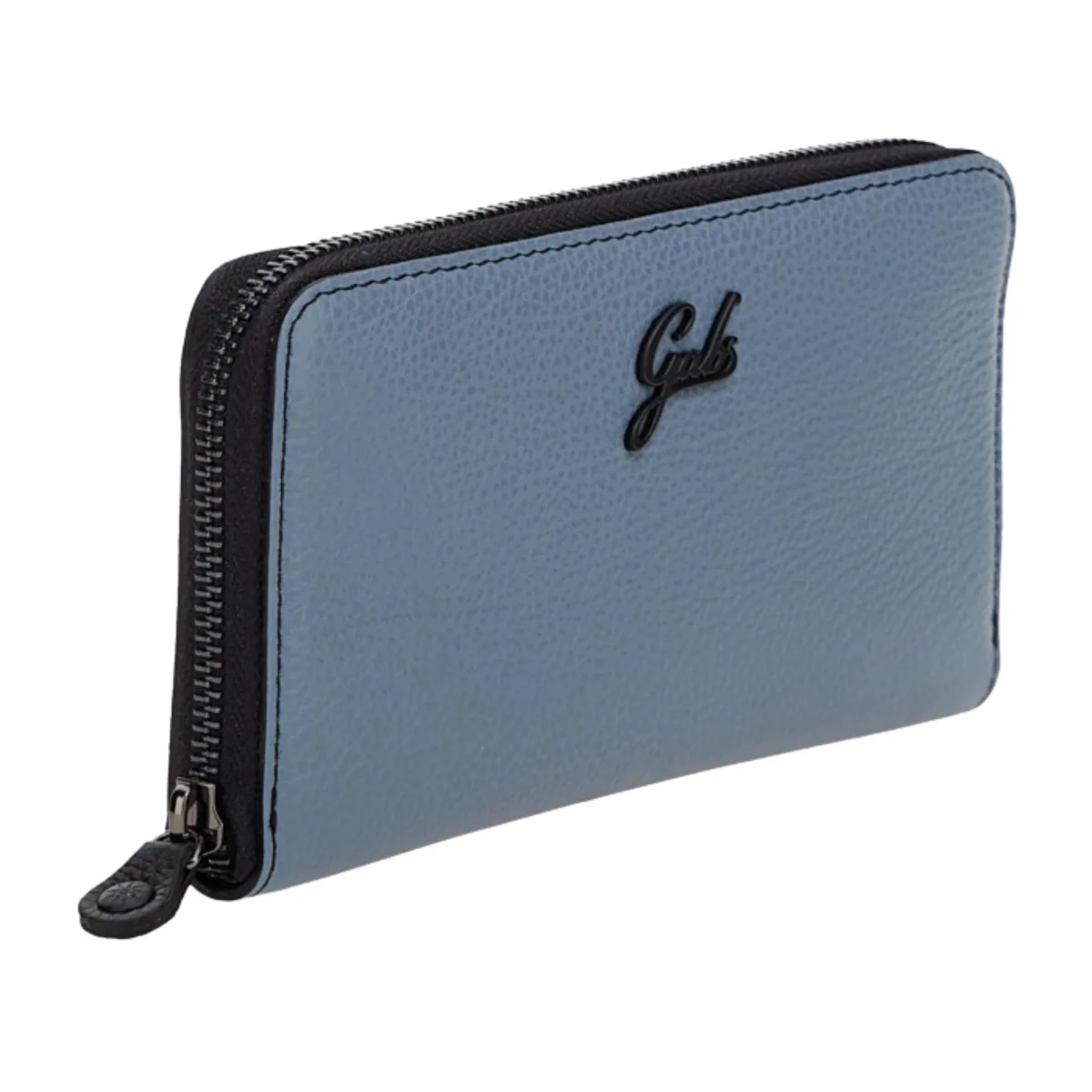 Gabs Portafoglio con portamonete e slot card con zip in Pelle Gmoney17 Bull Black Blu Ardesia - immagine 3