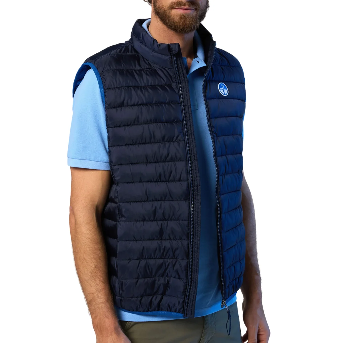 North Sails Gilet Smanicato Zip Crozet Vest tecnico outdoor antivento Tech 603272 0802 navy - immagine 3