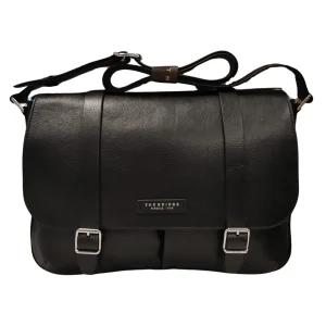 The Bridge Messenger con Tracolla Cartella Uomo Cesare in Pelle Nero 451515D9